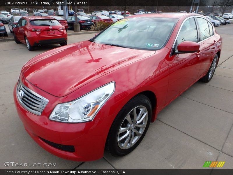 Vibrant Red / Wheat 2009 Infiniti G 37 x Sedan