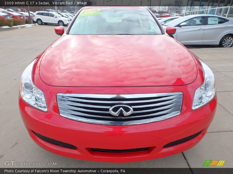 Vibrant Red / Wheat 2009 Infiniti G 37 x Sedan