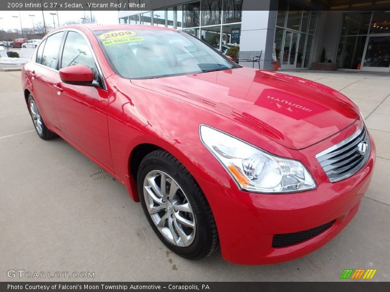 Vibrant Red / Wheat 2009 Infiniti G 37 x Sedan