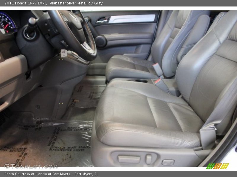 Alabaster Silver Metallic / Gray 2011 Honda CR-V EX-L