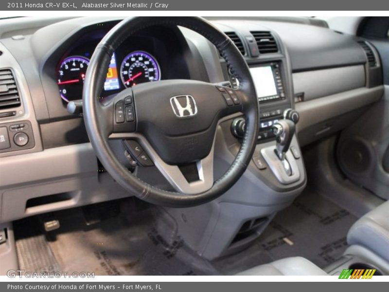 Alabaster Silver Metallic / Gray 2011 Honda CR-V EX-L