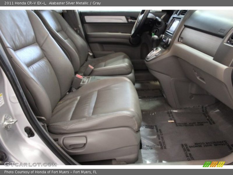 Alabaster Silver Metallic / Gray 2011 Honda CR-V EX-L