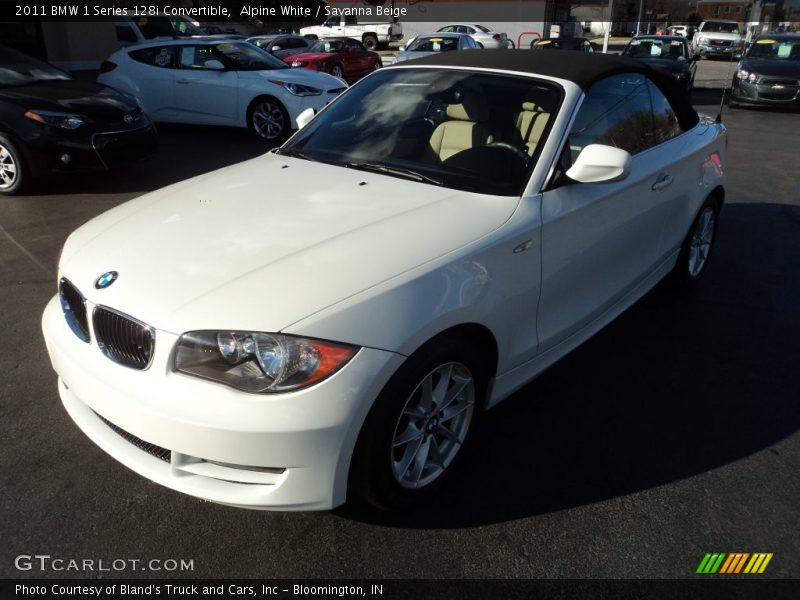 Alpine White / Savanna Beige 2011 BMW 1 Series 128i Convertible