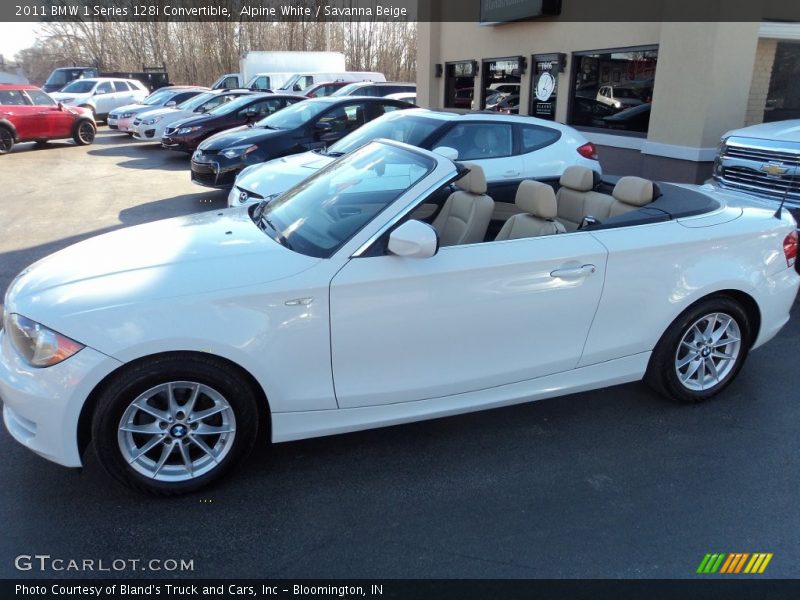 Alpine White / Savanna Beige 2011 BMW 1 Series 128i Convertible