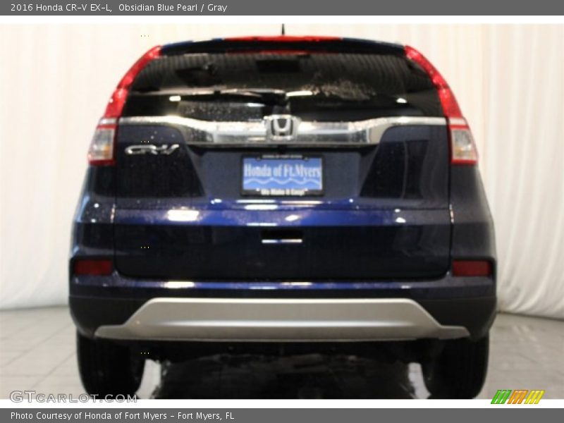 Obsidian Blue Pearl / Gray 2016 Honda CR-V EX-L