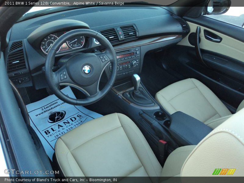 Alpine White / Savanna Beige 2011 BMW 1 Series 128i Convertible