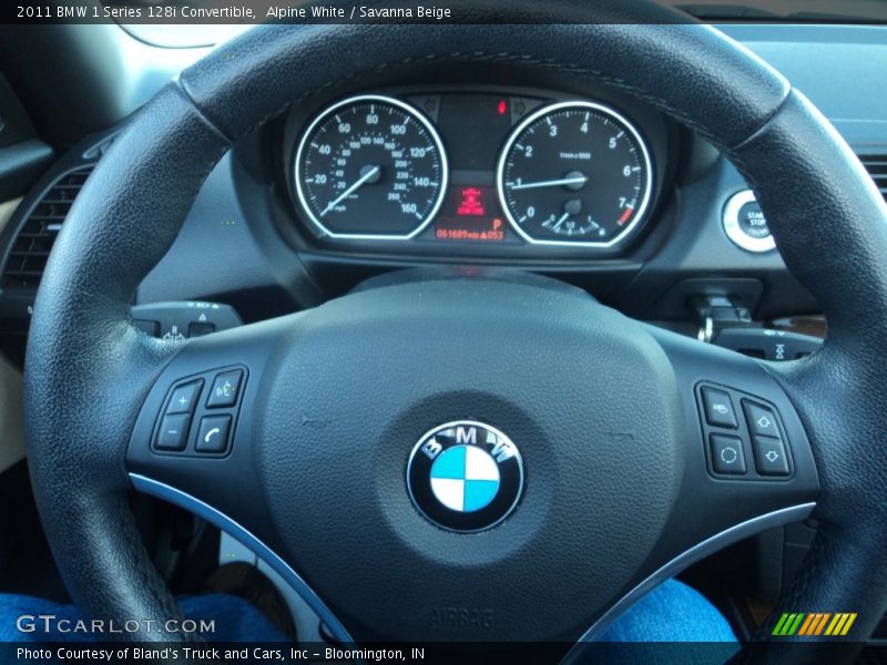 Alpine White / Savanna Beige 2011 BMW 1 Series 128i Convertible