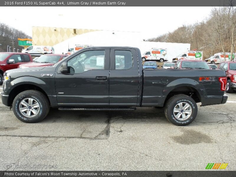 Lithium Gray / Medium Earth Gray 2016 Ford F150 XL SuperCab 4x4