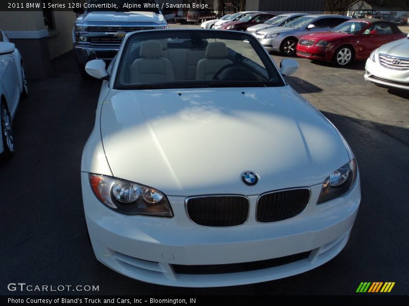 Alpine White / Savanna Beige 2011 BMW 1 Series 128i Convertible