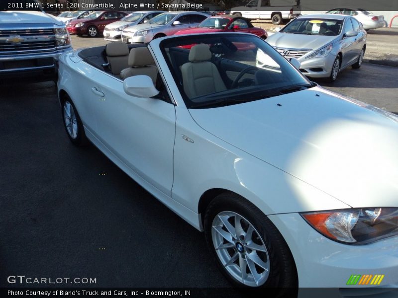 Alpine White / Savanna Beige 2011 BMW 1 Series 128i Convertible