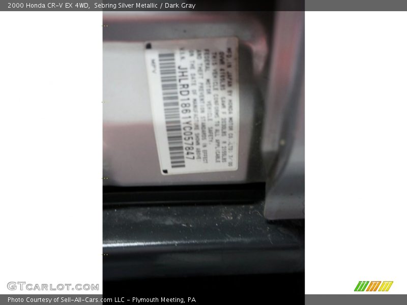 Sebring Silver Metallic / Dark Gray 2000 Honda CR-V EX 4WD