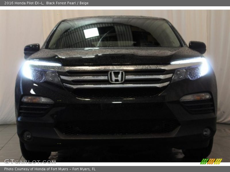 Black Forest Pearl / Beige 2016 Honda Pilot EX-L