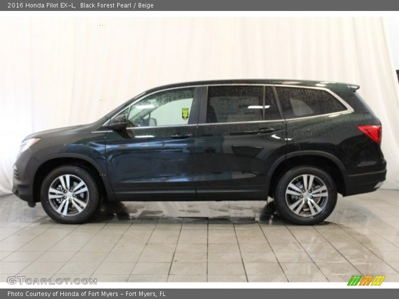 Black Forest Pearl / Beige 2016 Honda Pilot EX-L