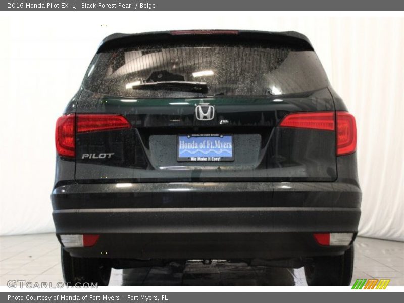 Black Forest Pearl / Beige 2016 Honda Pilot EX-L