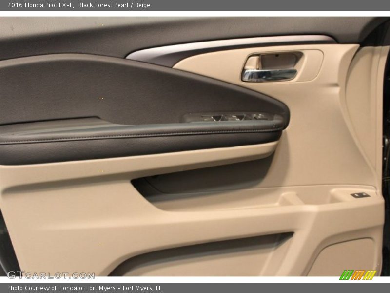 Black Forest Pearl / Beige 2016 Honda Pilot EX-L