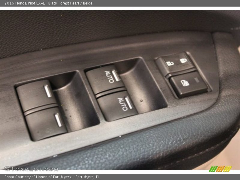 Black Forest Pearl / Beige 2016 Honda Pilot EX-L
