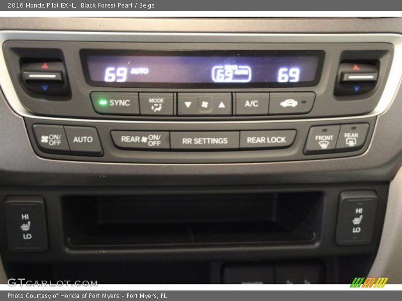 Black Forest Pearl / Beige 2016 Honda Pilot EX-L