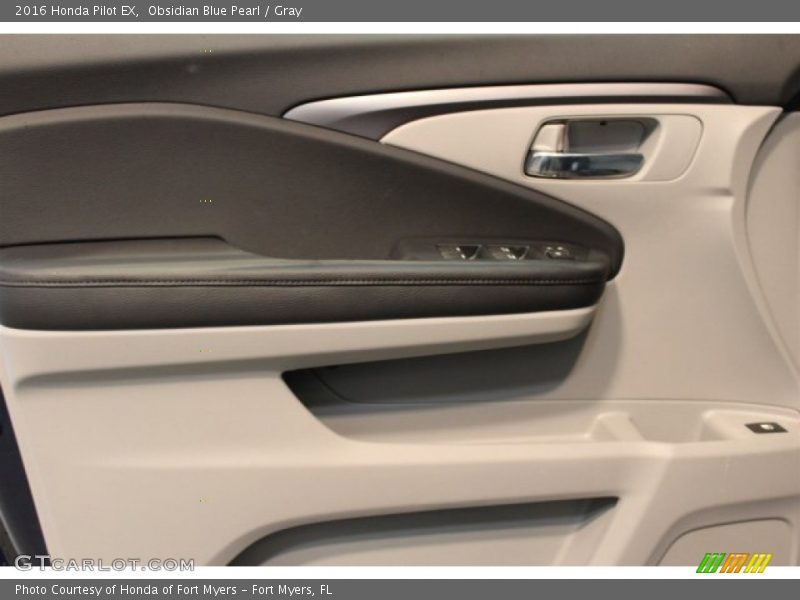 Obsidian Blue Pearl / Gray 2016 Honda Pilot EX