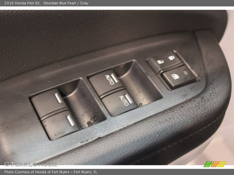 Obsidian Blue Pearl / Gray 2016 Honda Pilot EX