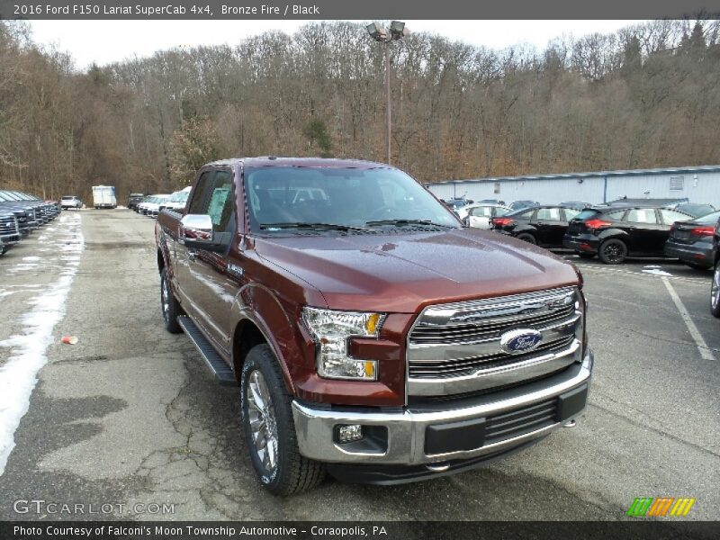 Bronze Fire / Black 2016 Ford F150 Lariat SuperCab 4x4