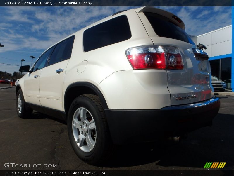 Summit White / Ebony 2012 GMC Acadia SLE AWD