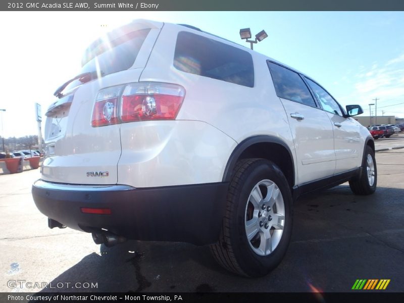 Summit White / Ebony 2012 GMC Acadia SLE AWD