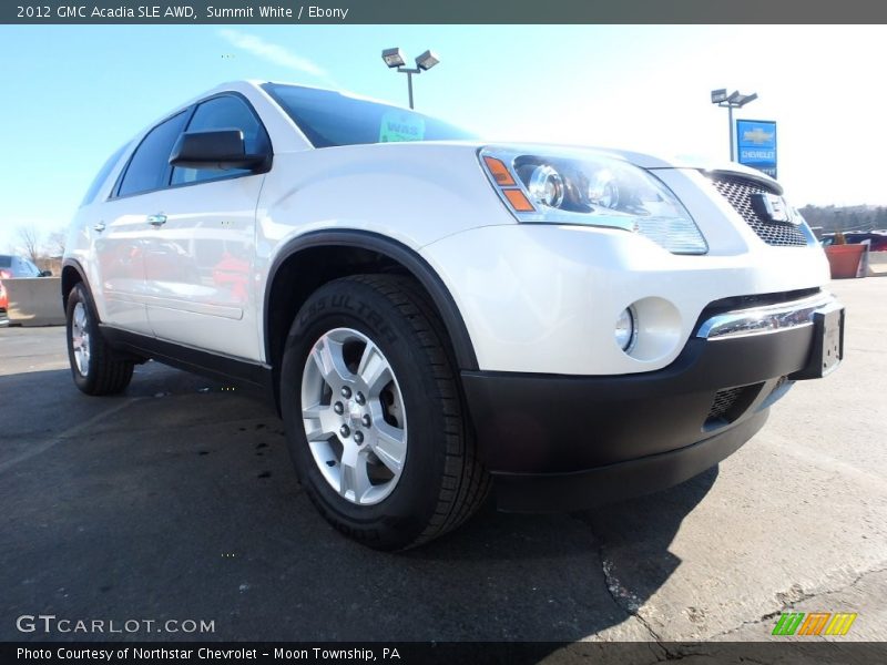 Summit White / Ebony 2012 GMC Acadia SLE AWD
