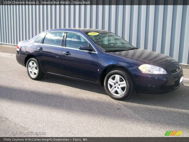 Imperial Blue Metallic / Ebony Black 2008 Chevrolet Impala LS