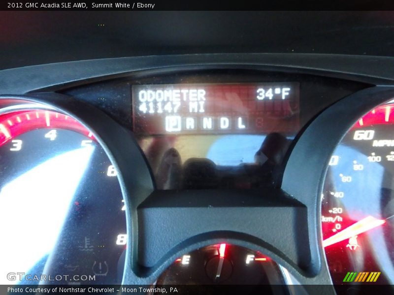 Summit White / Ebony 2012 GMC Acadia SLE AWD