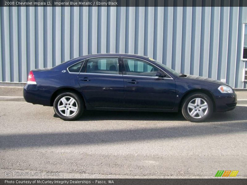 Imperial Blue Metallic / Ebony Black 2008 Chevrolet Impala LS