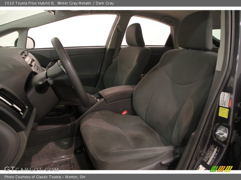 Winter Gray Metallic / Dark Gray 2010 Toyota Prius Hybrid III