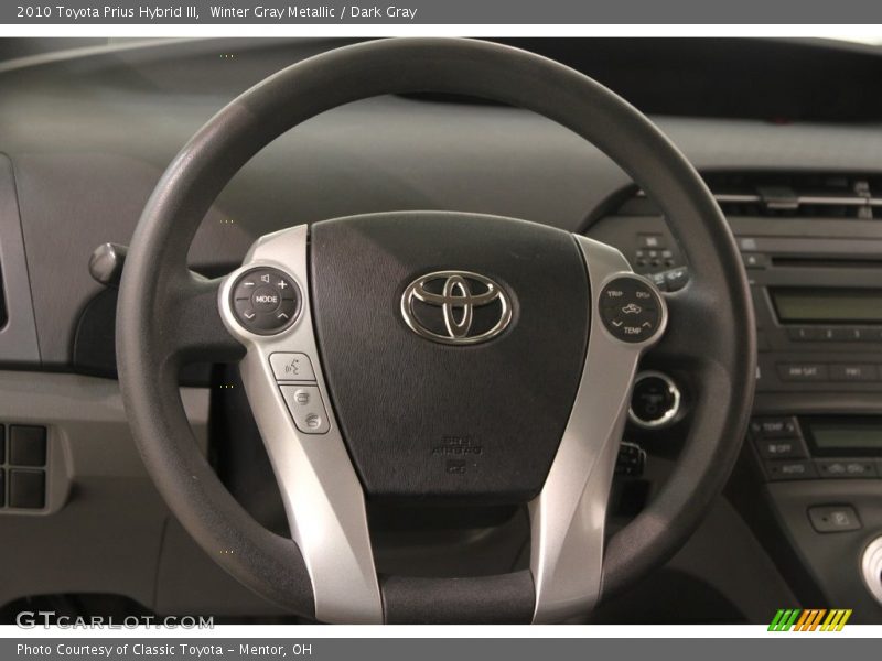 Winter Gray Metallic / Dark Gray 2010 Toyota Prius Hybrid III