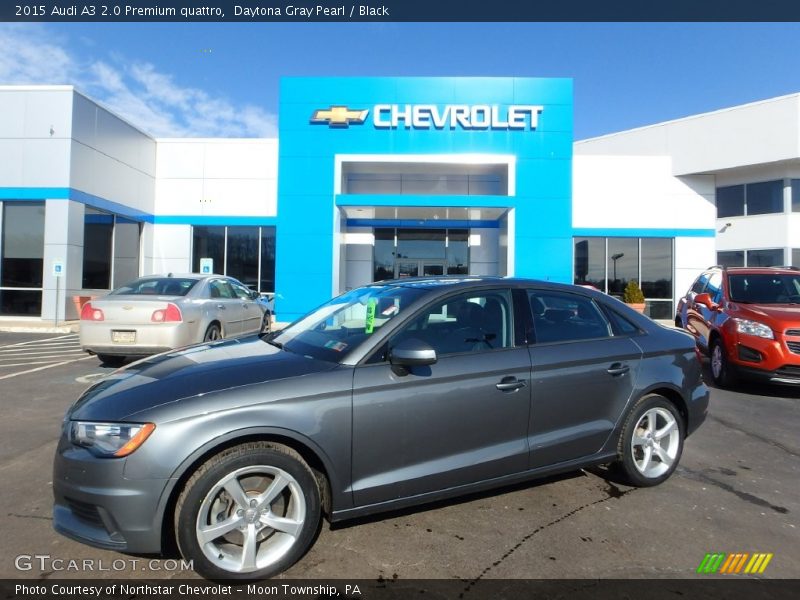 Daytona Gray Pearl / Black 2015 Audi A3 2.0 Premium quattro