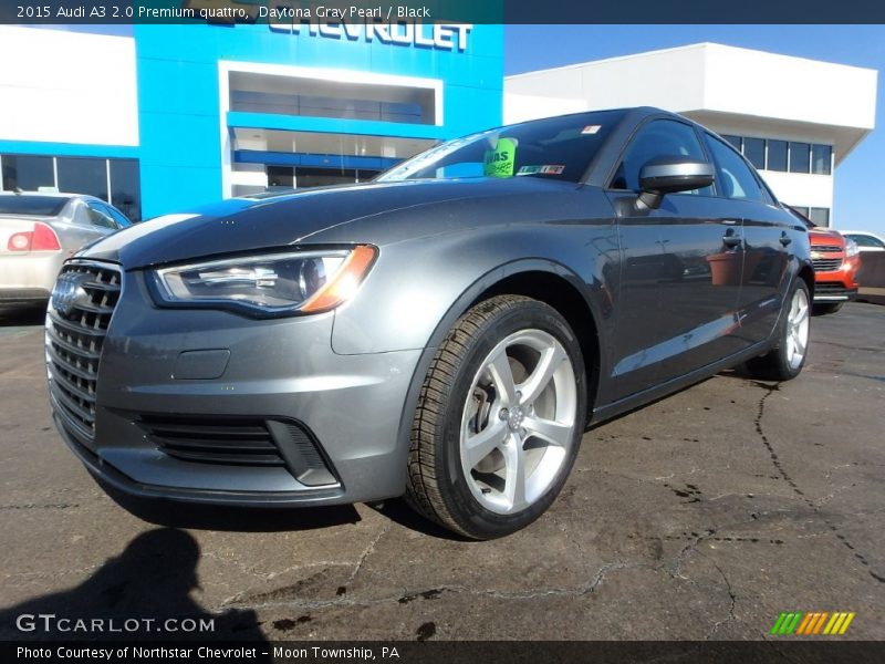 Daytona Gray Pearl / Black 2015 Audi A3 2.0 Premium quattro