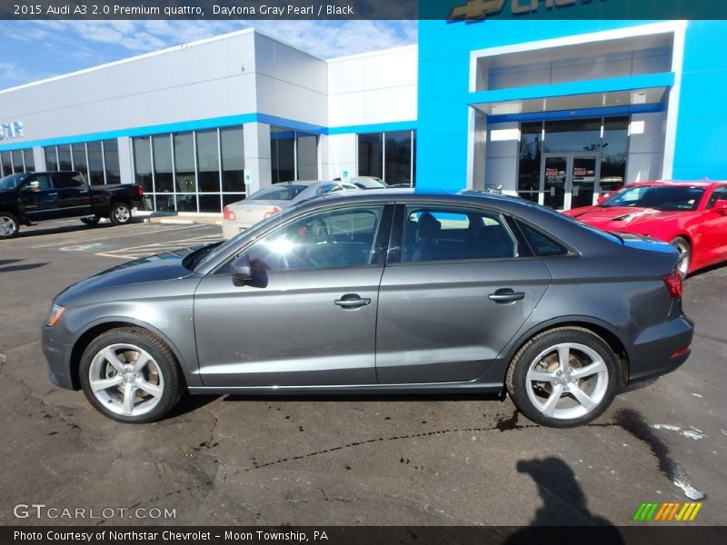 Daytona Gray Pearl / Black 2015 Audi A3 2.0 Premium quattro