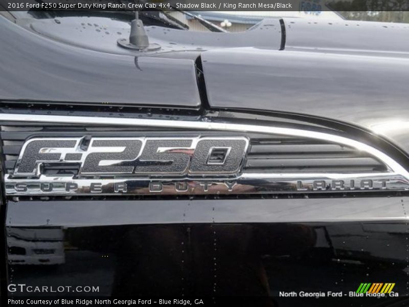 Shadow Black / King Ranch Mesa/Black 2016 Ford F250 Super Duty King Ranch Crew Cab 4x4