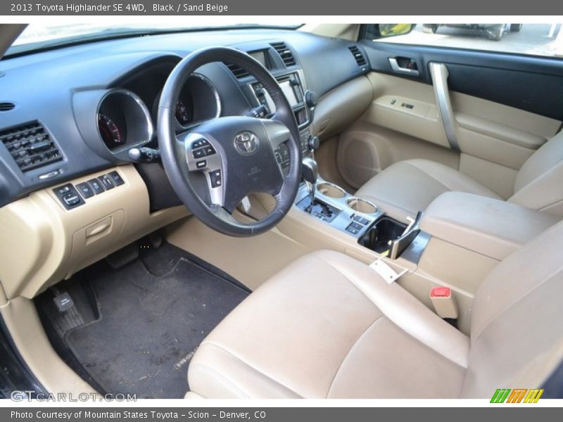 Black / Sand Beige 2013 Toyota Highlander SE 4WD