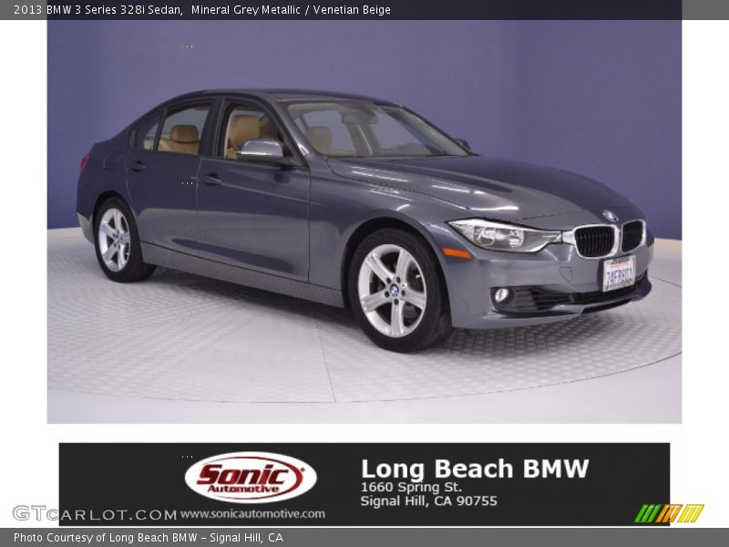 Mineral Grey Metallic / Venetian Beige 2013 BMW 3 Series 328i Sedan