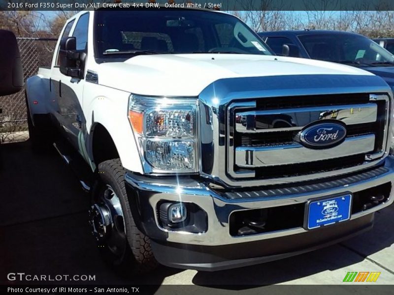 Oxford White / Steel 2016 Ford F350 Super Duty XLT Crew Cab 4x4 DRW