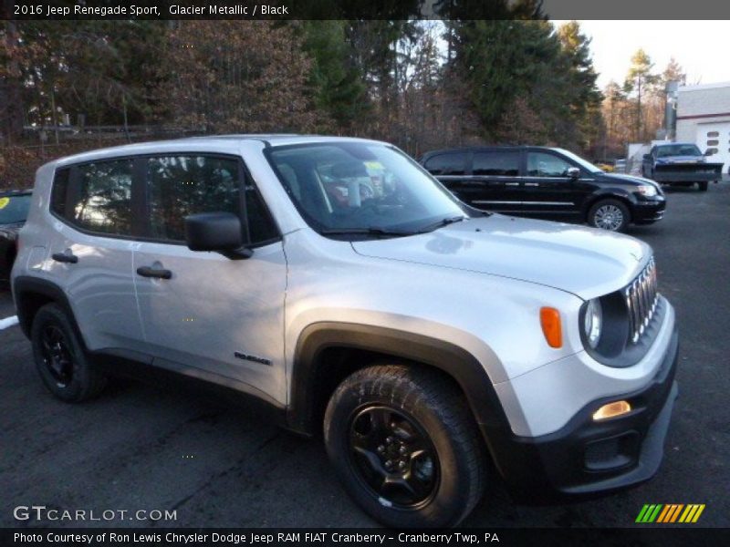 Glacier Metallic / Black 2016 Jeep Renegade Sport
