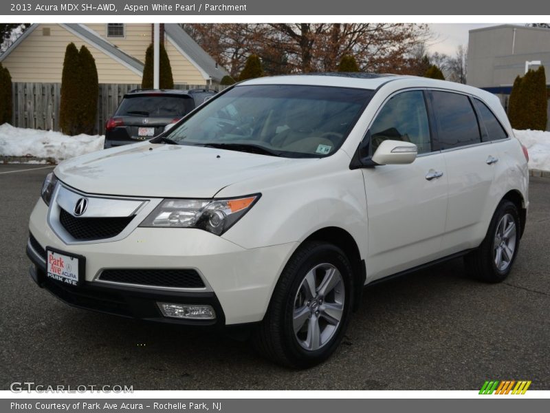 Aspen White Pearl / Parchment 2013 Acura MDX SH-AWD