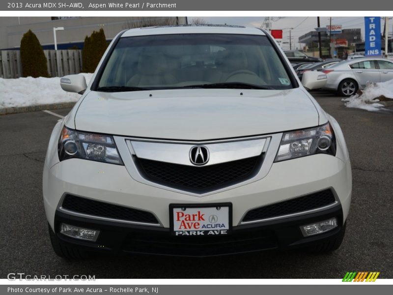 Aspen White Pearl / Parchment 2013 Acura MDX SH-AWD