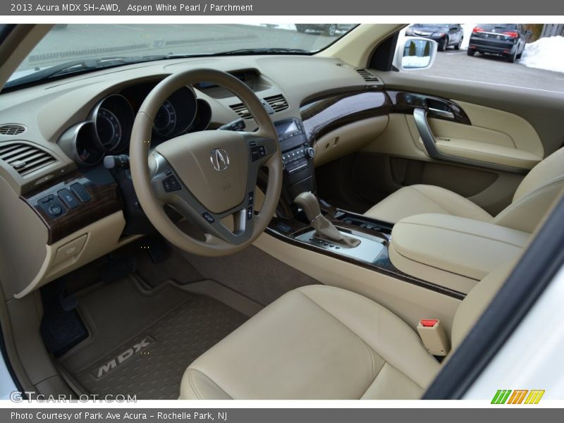 Aspen White Pearl / Parchment 2013 Acura MDX SH-AWD