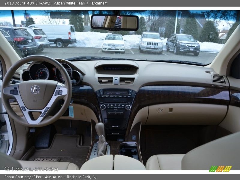 Aspen White Pearl / Parchment 2013 Acura MDX SH-AWD