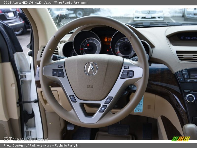 Aspen White Pearl / Parchment 2013 Acura MDX SH-AWD