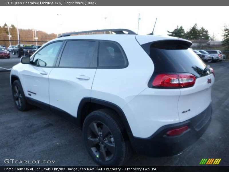Bright White / Black 2016 Jeep Cherokee Latitude 4x4