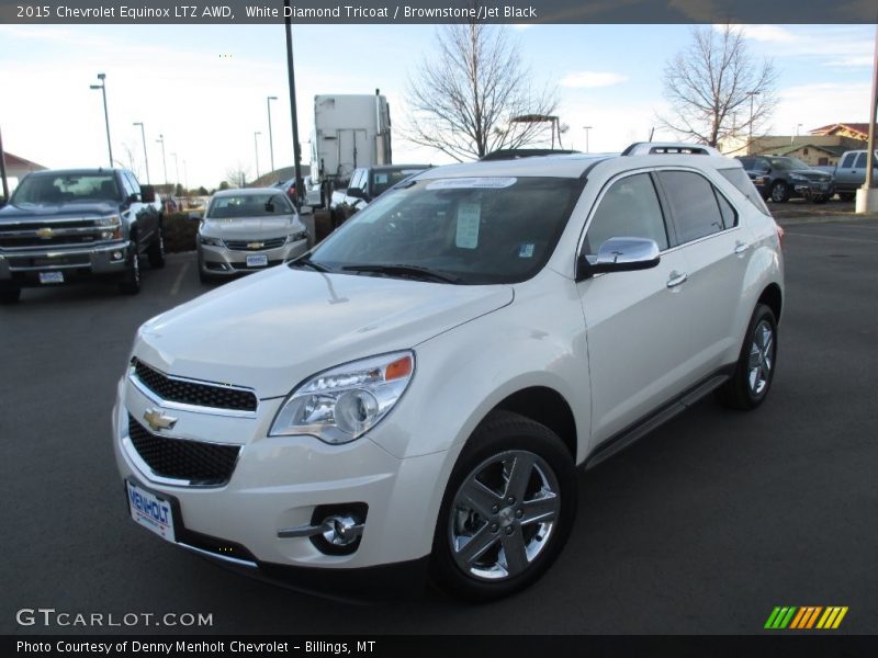 White Diamond Tricoat / Brownstone/Jet Black 2015 Chevrolet Equinox LTZ AWD