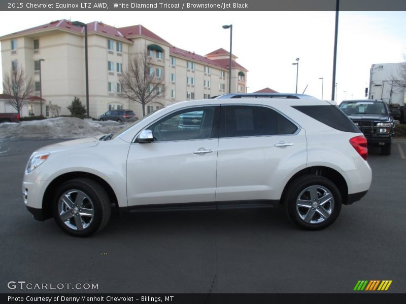 White Diamond Tricoat / Brownstone/Jet Black 2015 Chevrolet Equinox LTZ AWD