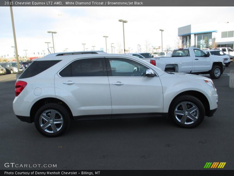 White Diamond Tricoat / Brownstone/Jet Black 2015 Chevrolet Equinox LTZ AWD