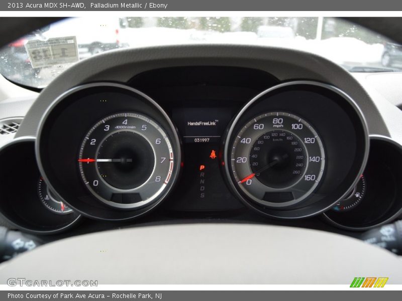 Palladium Metallic / Ebony 2013 Acura MDX SH-AWD